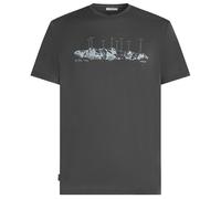 Herren T-Shirt Icebreaker Men Merino 150 Tech Lite SS Tee The Peaks Größe: L / Farbe: dunkelgrau