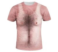 Herren T Shirt Lustig 3D Muskel Print Unisex Basic Große Größen Männer Modern Oversize Slim Fit Sport Bluse Witzig Gedruckt Kurze Ärmel Kurzarm Rundhalsausschnitt Pullover Tops