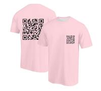 Herren T-Shirt mit QR-Code Funny Fu Qr Code Fuck-You T Shirt Herren Damen Casual Rundhalsausschnitt Kurzarmshirt Funky Trend Teenager Mädchen Qr Code T-Shirts