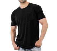 Herren T Shirt Oversize Tshirt Sommer Longshirt Männer Kurzarm Bequeme Herren-T-Shirt Locker Rundhals Kurzarmshirt Große Größen Sommershirt Leicht Tee Top Business Fitness Baumwolle Oberteile M-4XL