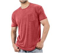 Herren T Shirt Oversize Tshirt Sommer Longshirt Männer Kurzarm Bequeme Herren-T-Shirt Locker Rundhals Kurzarmshirt Große Größen Sommershirt Leicht Tee Top Business Fitness Baumwolle Oberteile M-4XL