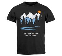Herren T-Shirt Prinstshirt Berge Wandern Adventure Outdoor Minimalistischer Frontprint Retro Fashion Streetstyle