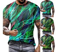 Herren T-Shirt Rundhals Kurzarm Oberteile Loose Sommer Mode Tshirt Grafik Kreativen Retro Bedruckte Streetwear Sport Freizeit Lang Tee Tops Kurzarmshirts