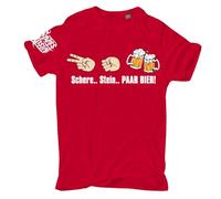 Herren T-Shirt Schere Stein Paar Bier Malle Vatertag Motive Oktoberfest Größe S - 5XL