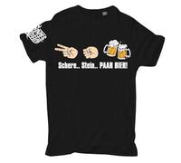 Herren T-Shirt Schere Stein Paar Bier Malle Vatertag Motive Oktoberfest Größe S - 5XL