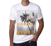Herren T-Shirt Sonne Strand Meer Palmen Sommer in Fortaleza - Sun, Beach, Sea, Palm, Summer In Fortaleza - Geschenkideen Jahrgang Grafik Tshirt Männer Weiss L