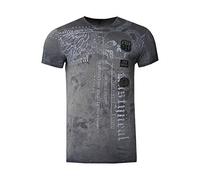 Biker T-Shirt Verwaschen mit All Over Prints L