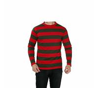 Herren T Shirts aus Baumwolle, langärmlig, gestreift, Rot/Schwarz, gestreiftes Unisex T Shirt mit Rundhalsausschnitt, Sommer Pullover