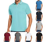 Herren T-Shirts Casual Sport Poloshirt Kurzarm Regular Fit Tennis Tshirts Outdoor Leicht T-Shirt Tops Revers Männer Sportshirt Business Shirt Sommer