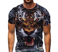 Herren-T-Shirts mit 3D-Muster, Bedruckt, kurzärmelig, lässige Grafiken, Oberteile, T-Shirts Langlaufkleidung Herren Set