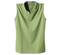 Herren Tagless Workout Gym Muskel Athletic Running Wandern Active Tank Top Ärmellos T-Shirts Baumwolle T-Shirts für Männer, grün, 6XL