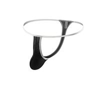 Herren Tanga Nachtwäsche Jockstrap Low Rise String Unterhose Höschen Einfarbig Laufhosen Transparent für Männer Strandshorts Sheer mit O-Ring Thong Stretch Sexy Funktionsunterhose G-String