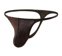 Herren Tangas Low Rise Unterwäsche Slip mit Ausbuchtung Beutel String Stil geeignet für den täglichen Gebrauch (M Hellbraun)