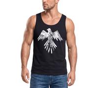 Herren Tank-Top Adler Motiv Print Aufdruck Ethno Aztec Eagle Fashion Streetstyle Muskelshirt Muscle Shirt