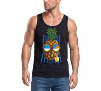 Herren Tank Top chilling Ananas Pinapple Sommer Beach Party Slim Fit
