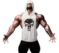 Herren Tank top Hoodie Skull Totenkopf Ärmelloser Classics Tank Sport Top Shirt Gym