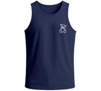 Herren Tank-Top mit Print Teddy Polygon Design Brustlogo Sommer Fashion Streetstyle Männer Muskelshirt - Teddy Polygon navy XXL