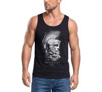 Herren Tank-Top Sparta Spartaner Kopf Helm Krieger Fashion Streetstyle Muskelshirt Muscle Shirt