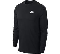 Herren Tennis-Langarm-T-Shirt Nike Sportswear Club Tee LS - Schwarz (S)
