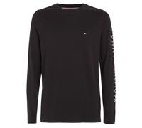 Herren Tennis-Langarm-T-Shirt Tommy Hilfiger Logo Long Sleeve - Schwarz (S)