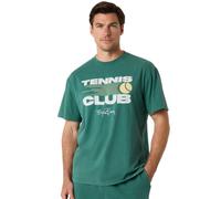 Herren Tennis-T-Shirt Björn Borg Classic Print - mallard green - Grün (M)