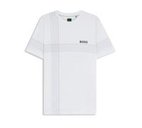 Herren Tennis-T-Shirt BOSS Check Pro TOC Slim - bright white - Weiß (L)