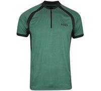 Herren Tennis-T-Shirt BOSS Matchball TOC Zip-Neck Slim-Fit - open green - Grün (XXL)