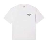Herren Tennis-T-Shirt Lacoste Loose Fit Heavy Jersey Printed - white - Weiß (L)