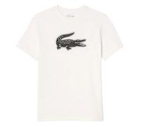 Herren Tennis-T-Shirt Lacoste SPORT 3D Print Crocodile Breathable Jersey - white - Weiß (XL)