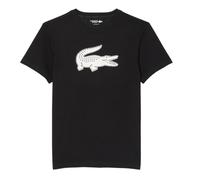 Herren Tennis-T-Shirt Lacoste Ultra Dry 3D Print Crocodile - black/white - Schwarz (M)