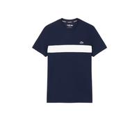 Herren Tennis-T-Shirt Lacoste Ultra Dry Printed - navy blue/white - Blau (XL)