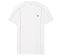 Herren Tennis-T-Shirt Lacoste Ultra Dry Sport - white - Weiß (L)