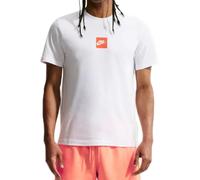 Herren Tennis-T-Shirt Nike Sportswear Just Do It - white/black - Weiß (XS)