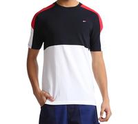 Herren Tennis-T-Shirt Tommy Hilfiger Global Stripe Colourblock - Mehrfarbig (XXL)