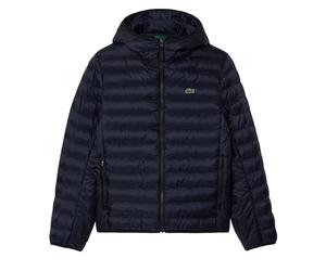Herren Tennisjacke Lacoste Water-Repellent Quilted Puffed - navy blue - Blau (XL)