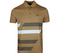 Herren Tennispoloshirt BOSS Paddy Tape Print - Braun (S)