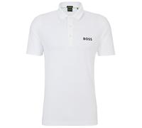 Herren Tennispoloshirt BOSS Paddytech Degradé-Jacquard - white - Weiß (XXL)