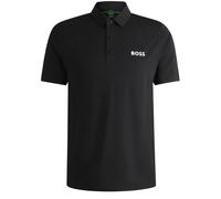 Herren Tennispoloshirt BOSS x Matteo Berrettini Slim-Fit With UV Protection - Schwarz (M)