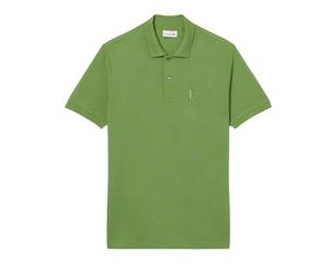 Herren Tennispoloshirt Lacoste Classic Fit Embroidery Detail Petit Piqué Shirt - green - Grün (L)