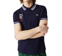 Herren Tennispoloshirt Lacoste Men's SPORT Roland Garros Edition Piqué - navy blue/white/red - Blau (S)