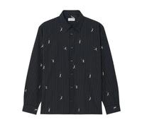 Herren Tennispoloshirt Lacoste Relaxed Fit Embroidered Cotton - blackbird - Schwarz (M)