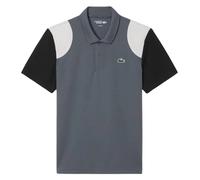 Herren Tennispoloshirt Lacoste Ultra Dry Colour-Block Sport - grey/black - Grau (L)