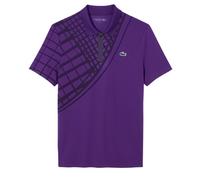 Herren Tennispoloshirt Lacoste Ultra Dry Printed Slim Fit - purple plum - Lila (L)