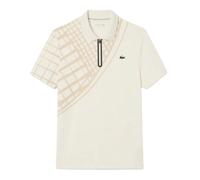 Herren Tennispoloshirt Lacoste Ultra Dry Printed Slim Fit Tennis - ecru white - Beige (XS)