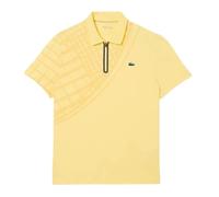 Herren Tennispoloshirt Lacoste Ultra Dry Printed Slim Fit Tennis - pastel yellow - Gelb (XL)