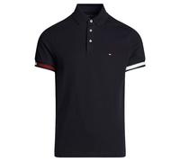 Herren Tennispoloshirt Tommy Hilfiger Flag Cuff Slim Fit - Blau (M)