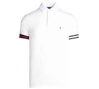 Herren Tennispoloshirt Tommy Hilfiger Flag Cuff Slim Fit - Weiß (M)