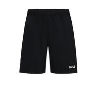 Herren Tennisshorts BOSS Stretch-Poplin Shorts with Contrast Logo - Schwarz (XXL)