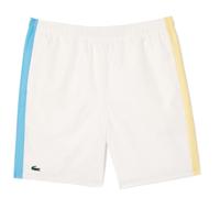 Herren Tennisshorts Lacoste Sportsuit Colour-Block - white/blue/yellow - Weiß (XL)