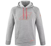 Herren Tennissweatshirt Babolat Strike Hood Sweat - high rise - Grau (L)